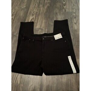 Uniqlo Men's Ultra Stretch Jeans XL Black Relaxed Ankle Jeans (36x30)